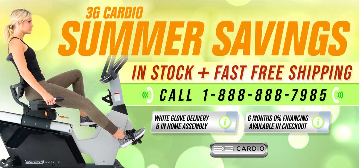 3G Cardio Summer Savings program includes available White Glove Delivery and In-home Installation service